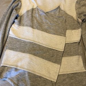 Bebe grey and white sweater jacket